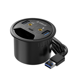 Настільний багатофункціональний концентратор Power Grommet (ORICO DESK-2U1C)