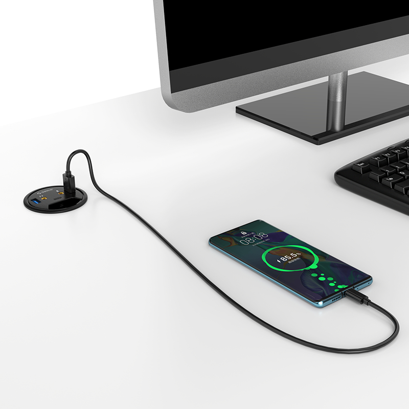 Настільний багатофункціональний концентратор Power Grommet (ORICO DESK-2U1C)