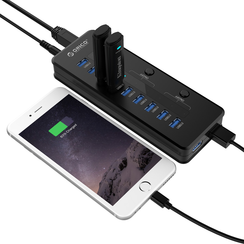 USB 3.0 концентратор на 10 портів (ORICO H10C1-U3)