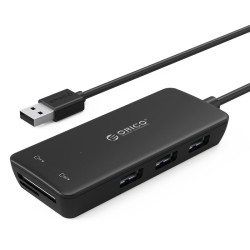 USB 2.0 кардрідер/USB-хаб  H3TS-U2 (TF & SD)