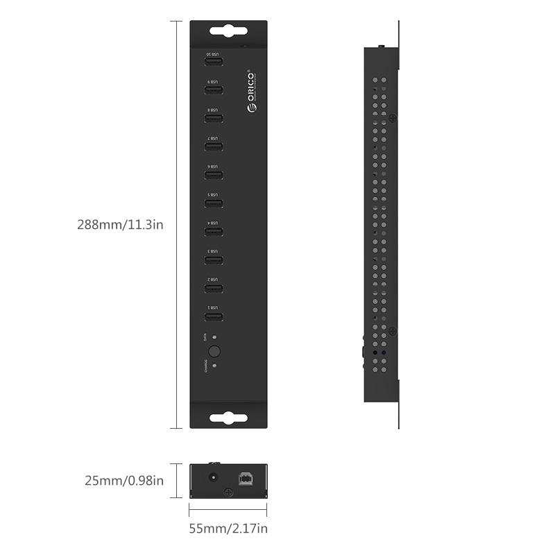 USB 2.0 хаб на 10 портів (ORICO IH10P)