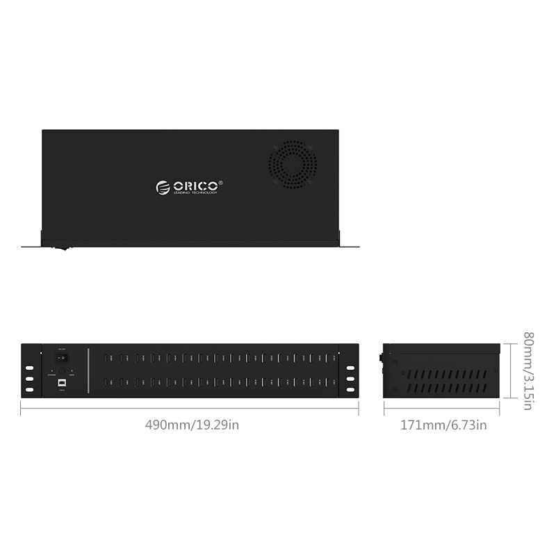 USB 2.0 концентратор промисловий на 30 портів (ORICO IH30U)