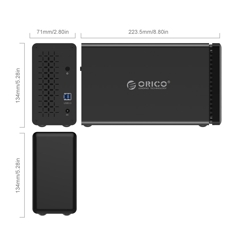 Контейнер для 2 HDD 3.5" USB 3.0 (ORICO NS200RU3)