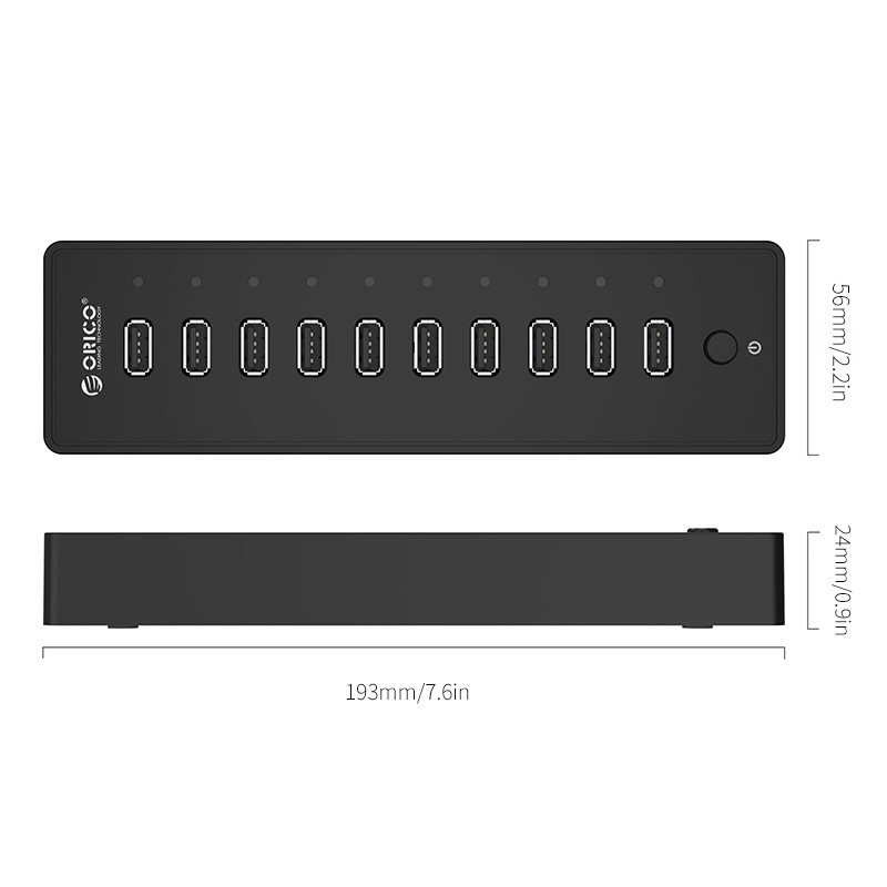 USB 2.0 концентратор на 10 портів (ORICO P10-U2-V1)