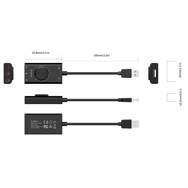 USB зовнішня звукова карта (ORICO SC2)