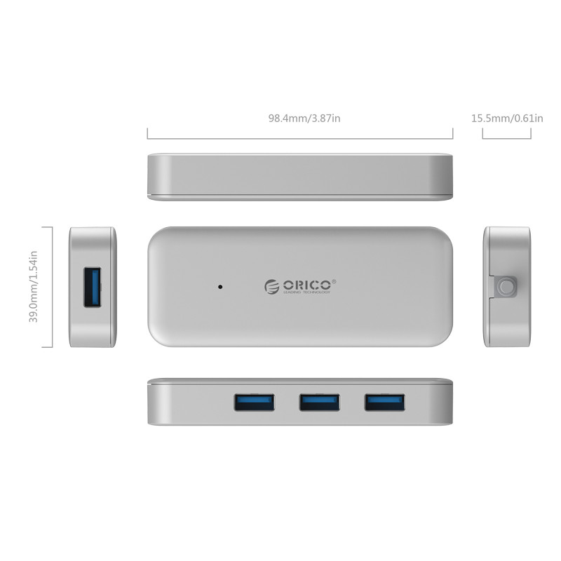 USB 3.0 хаб на 4 порти Type-C (TC4U-U3)